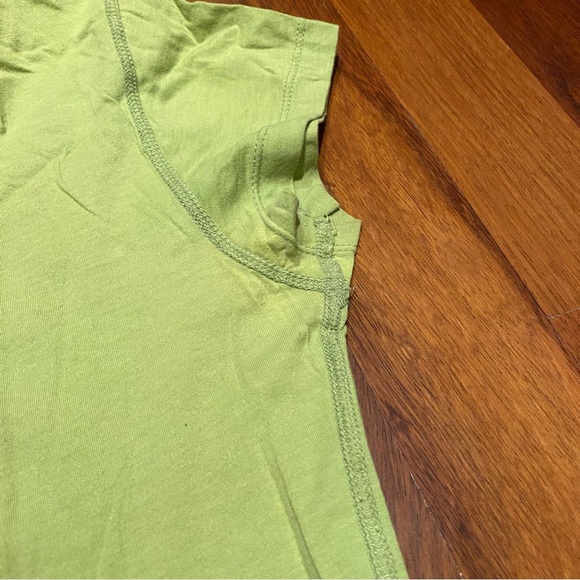 Y2K Roots Rabbit Green T-shirt vintage cap sleeves - Picture 6 of 9